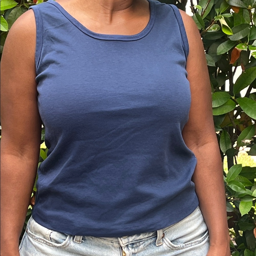 Society Navy Blue Women's Tank Top